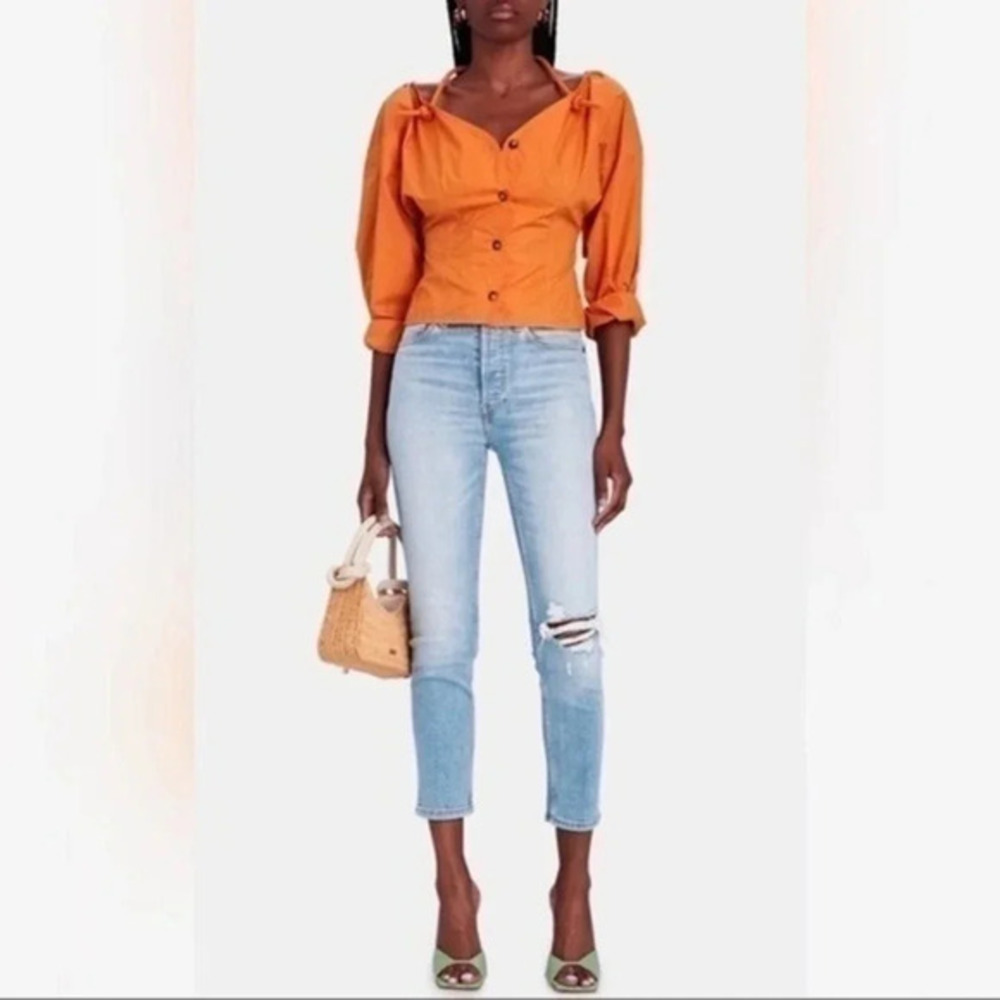 RE DONE 90s High-Rise Ankle Crop Jeans size 29 B937